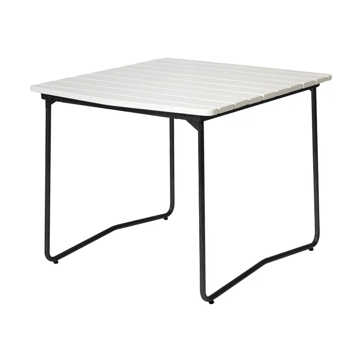 B31 matbord - 92x84 cm, Vitlackerad ek-svart - Grythyttan Stålmöbler