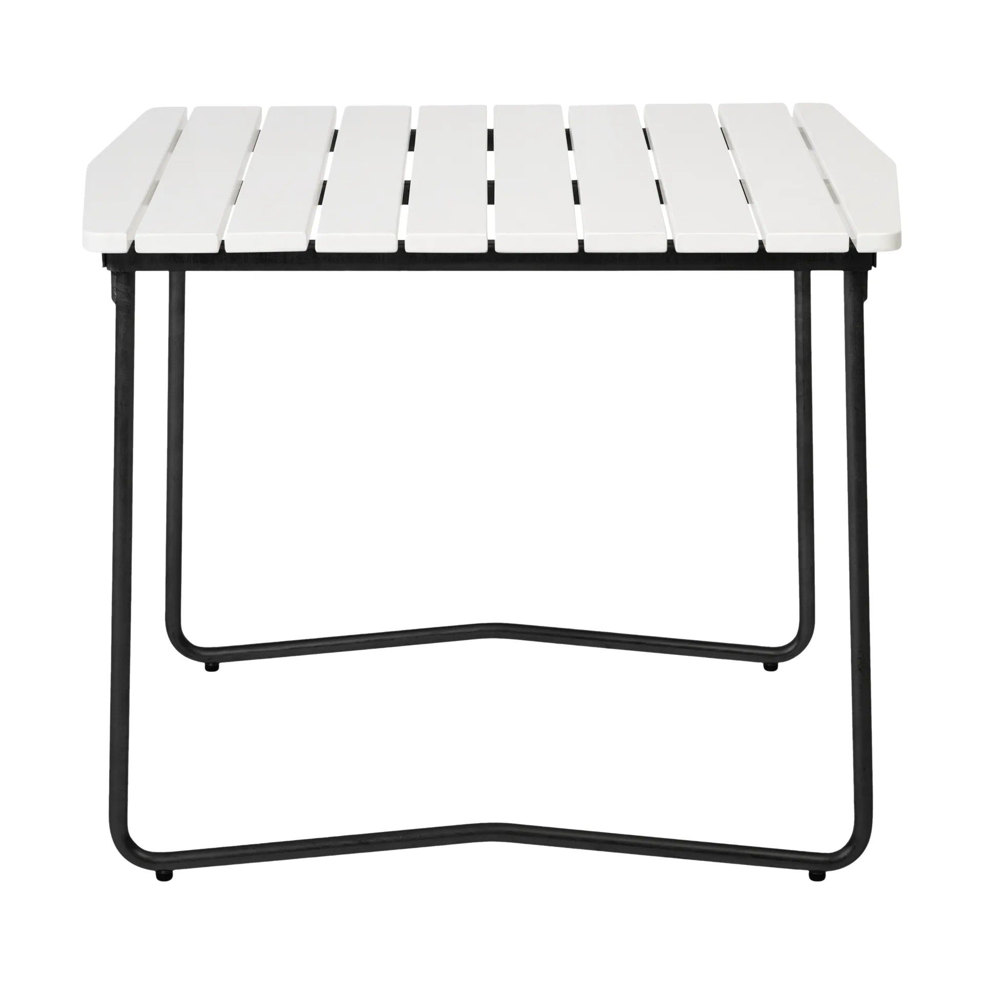B31 matbord, 92x84 cm, Vitlackerad ek-svart Grythyttan Stålmöbler