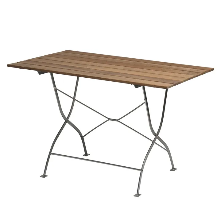 Bryggeribord - Teak-varmförzinkat stativ - Grythyttan Stålmöbler