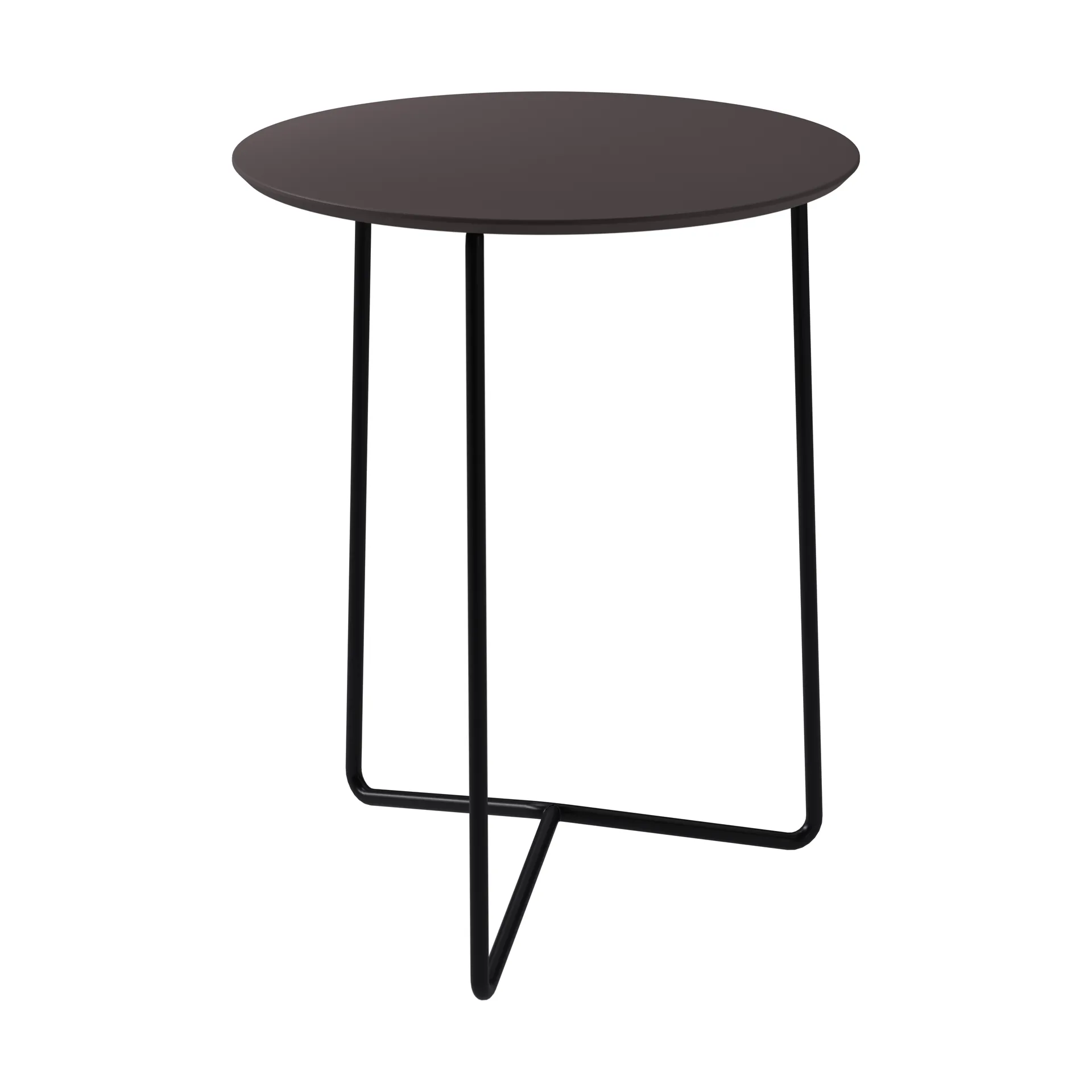 High Tech bord, Charcoal kompakt laminat-svart stativ, Ø60 cm Grythyttan Stålmöbler