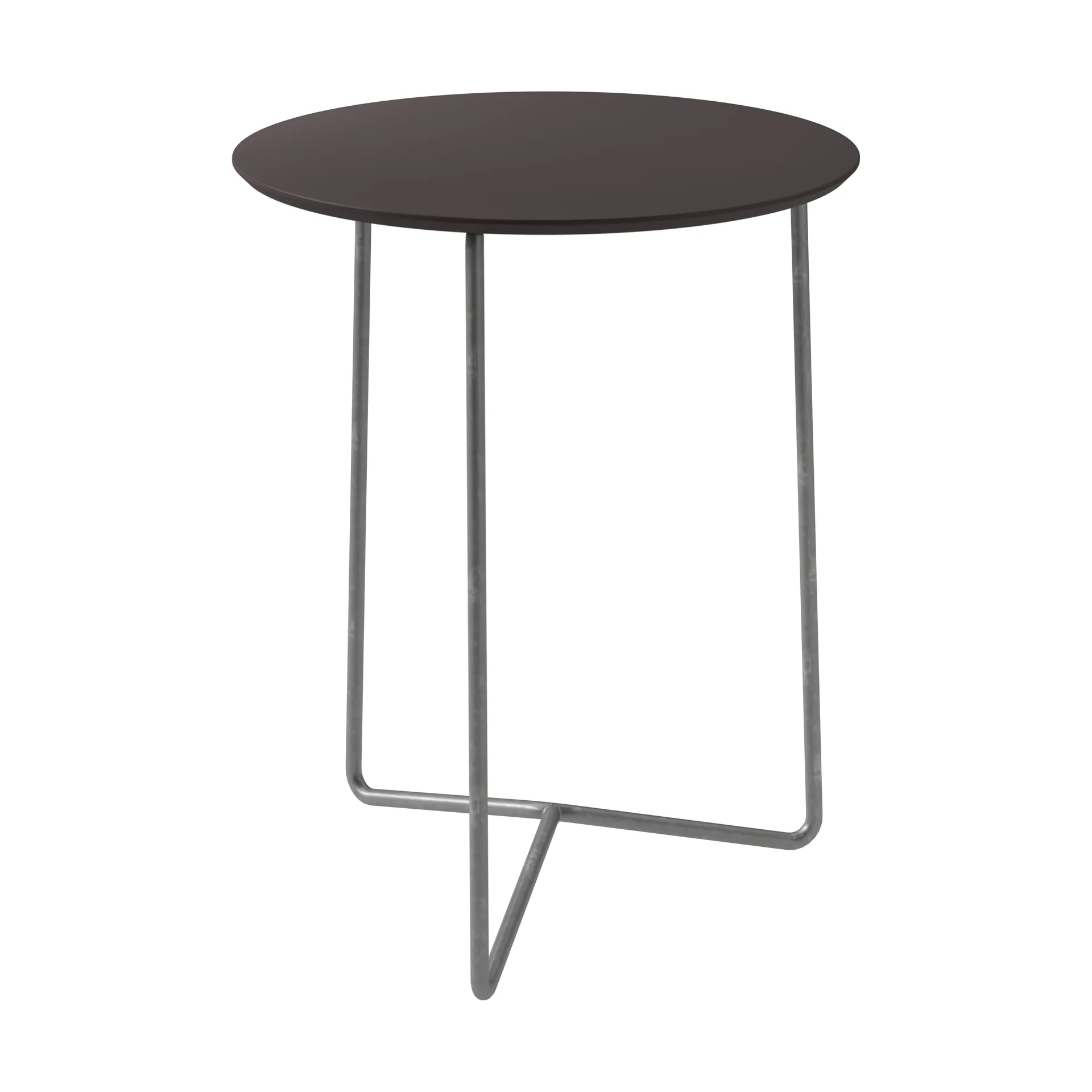High Tech bord, Charcoal kompakt laminat-varmförzinkat stativ, Ø60 cm Grythyttan Stålmöbler