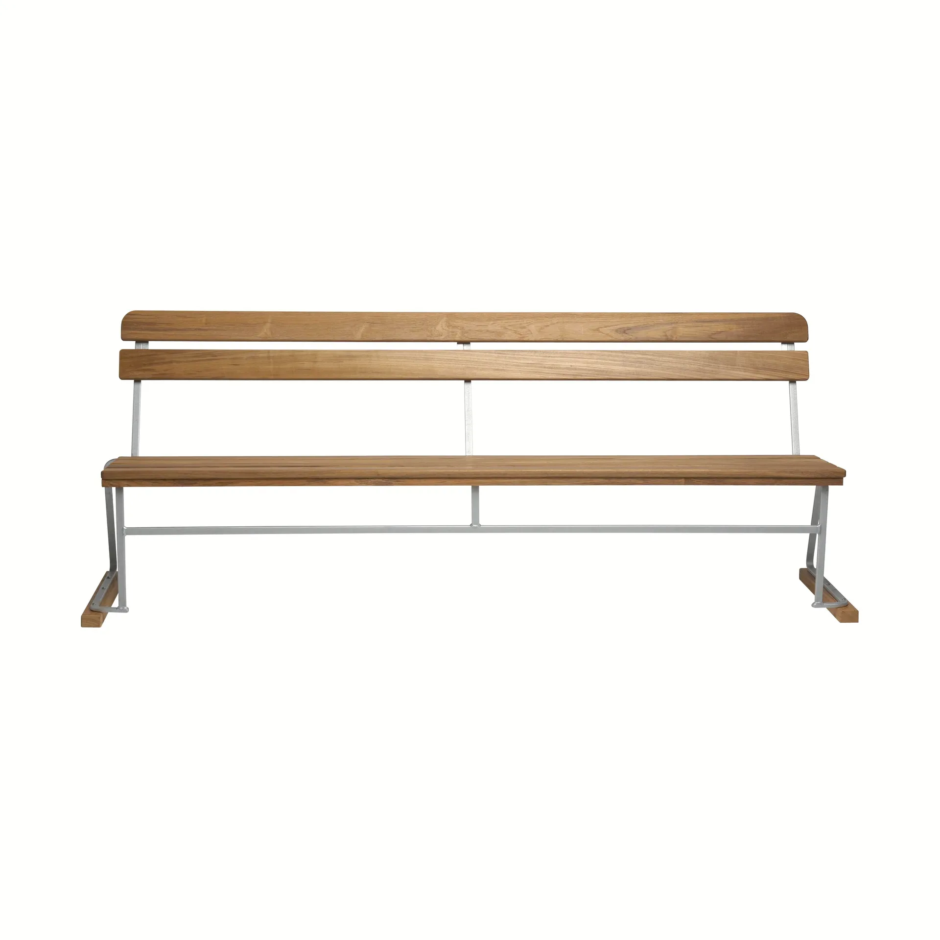 Soffa 5, Teak-varmförzinkat stativ Grythyttan Stålmöbler