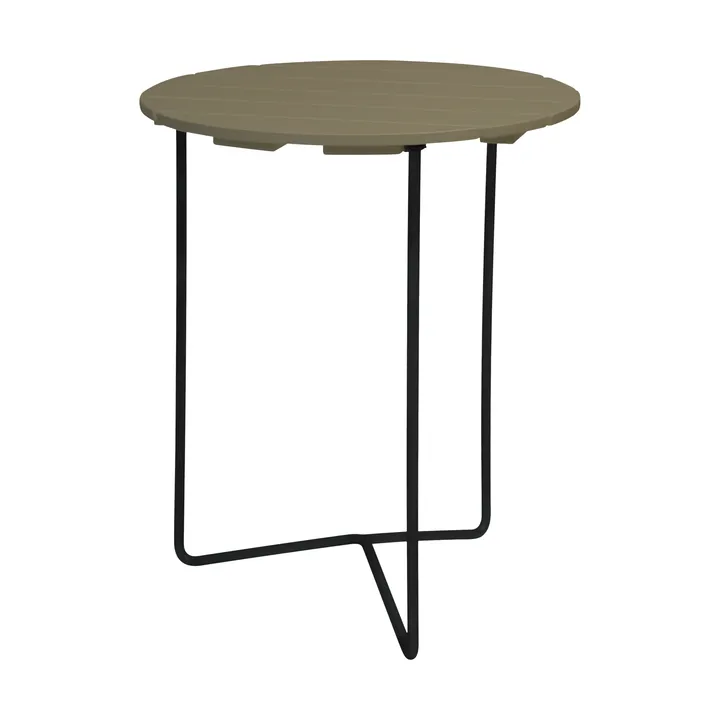 Table 6B bord - Ljusgrön ek-svart, Ø60 cm - Grythyttan Stålmöbler