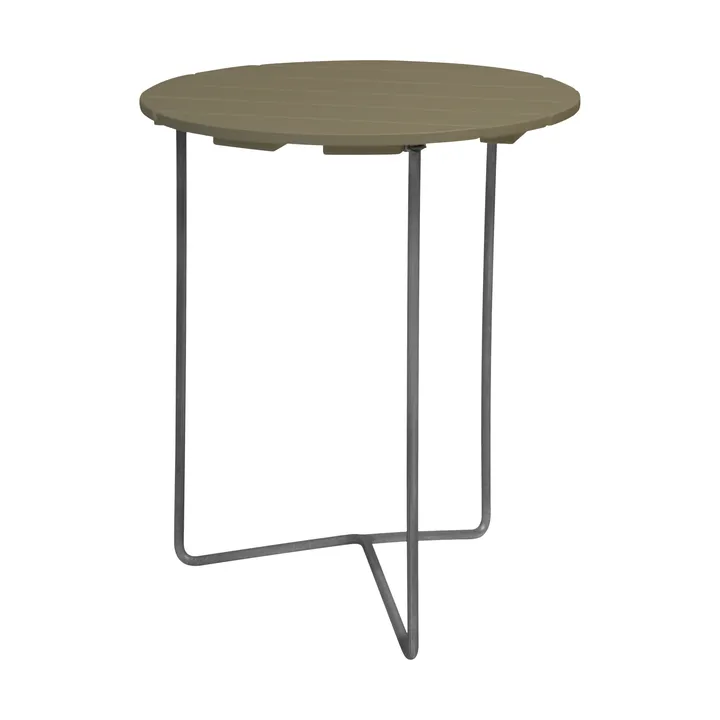 Table 6B bord - Ljusgrön ek-varmförzinkat stativ, Ø60 cm - Grythyttan Stålmöbler