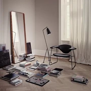 Adnet rektangulär spegel - brown, large - GUBI
