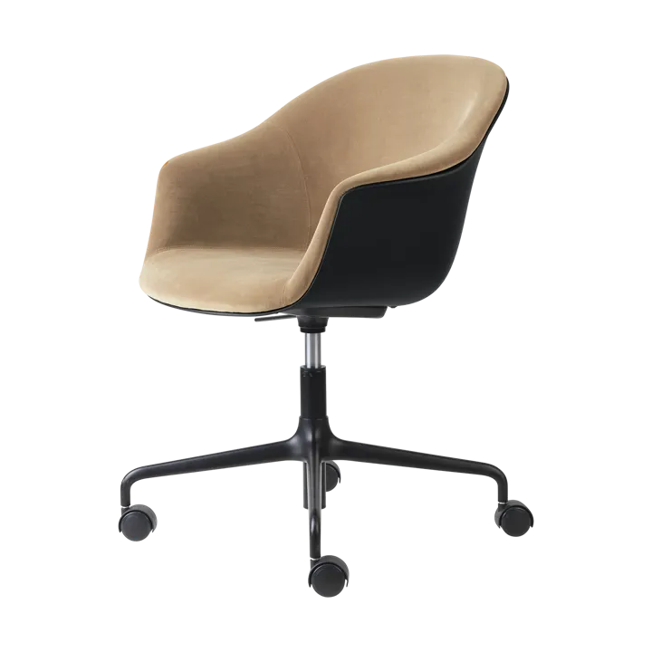 Bat Meeting Chair kontorsstol framsideklädd - Dandy gubi 905 dune-black-black - GUBI