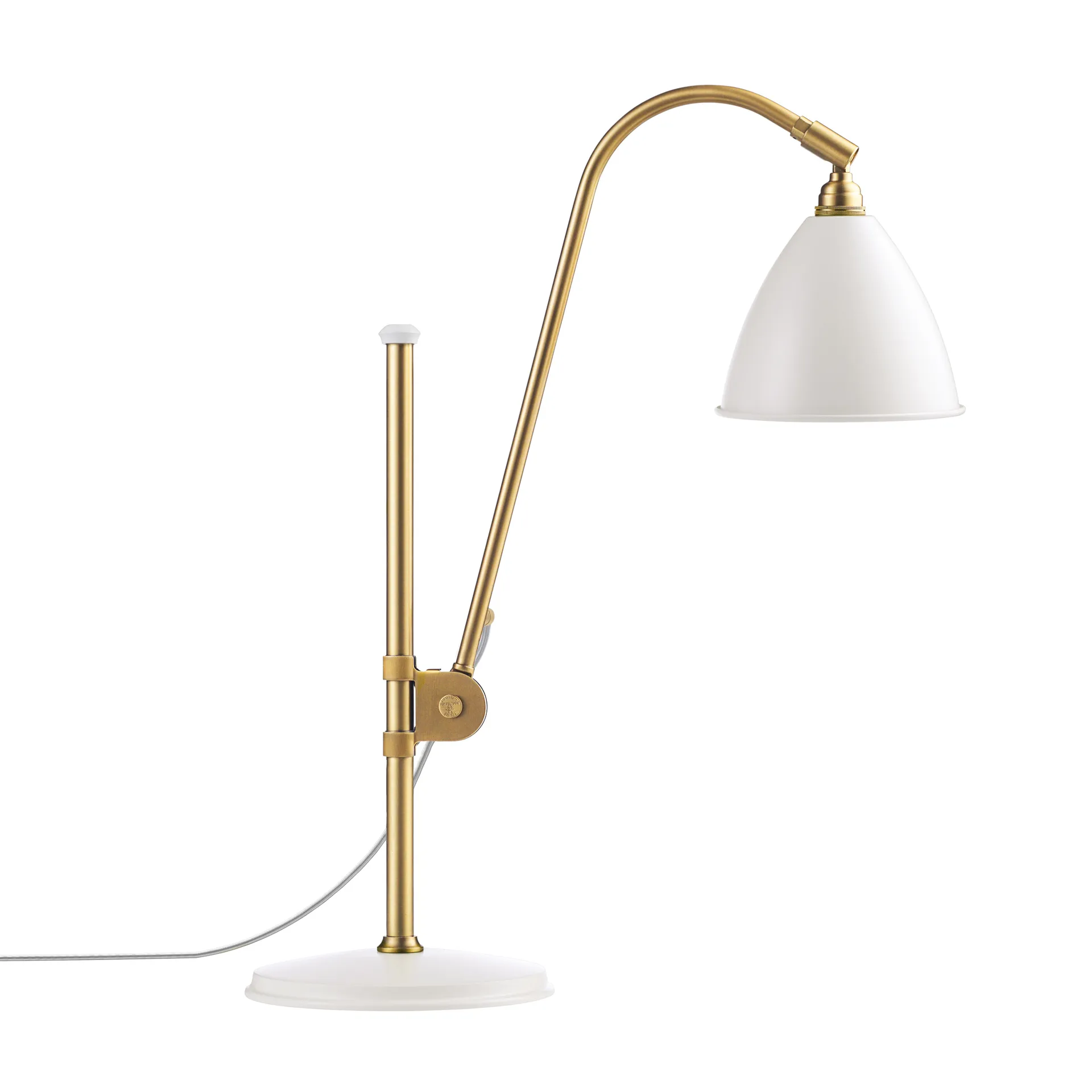 Bestlite BL1 bordslampa, matt vit-mässing GUBI