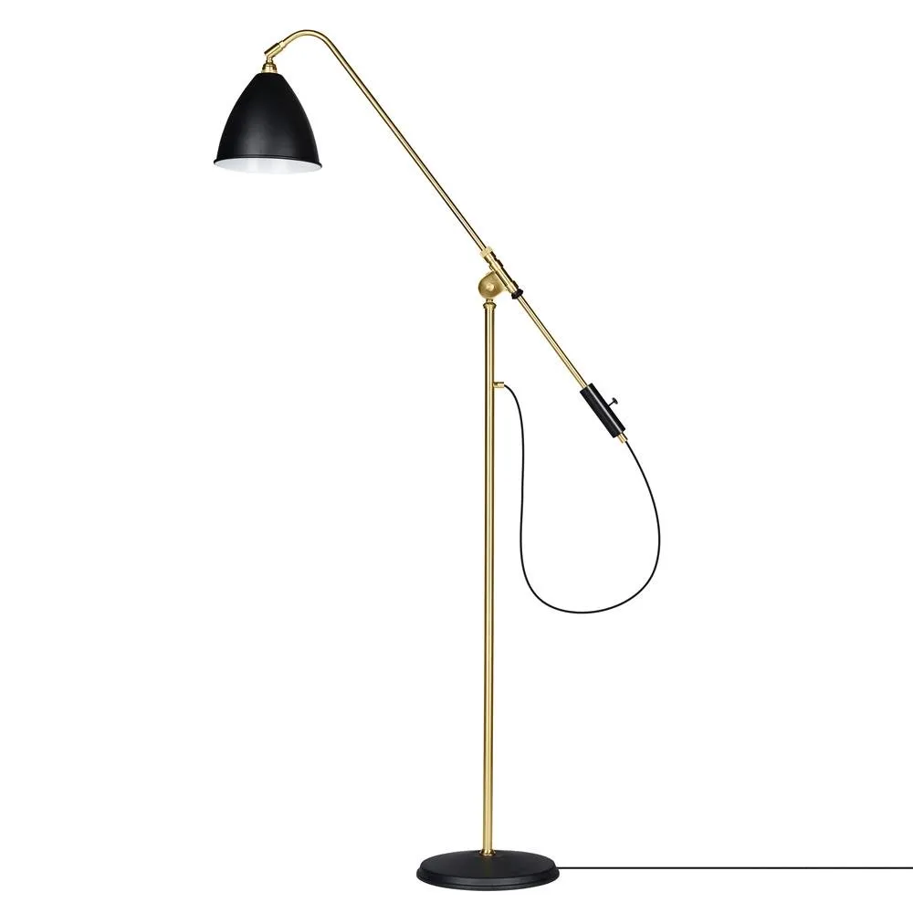Bestlite BL4 golvlampa, kolsvart-mässing GUBI