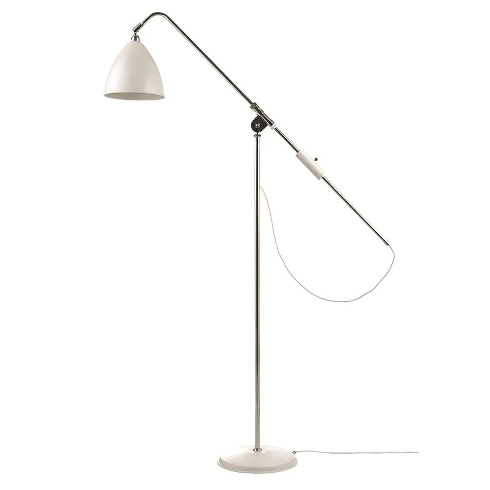 Bestlite BL4 golvlampa, matt vit-krom GUBI