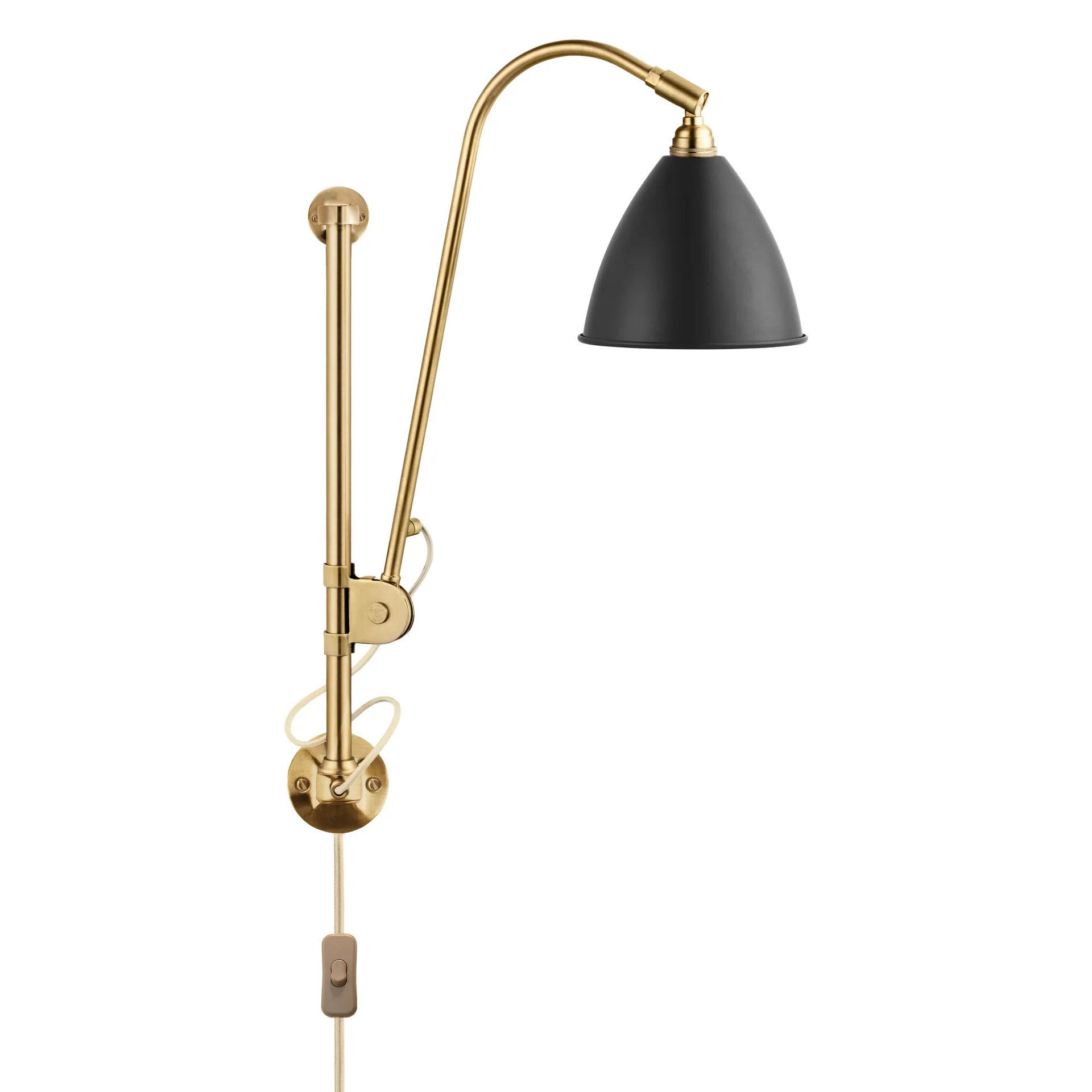 Bestlite BL5 vägglampa, Kolsvart-mässing GUBI