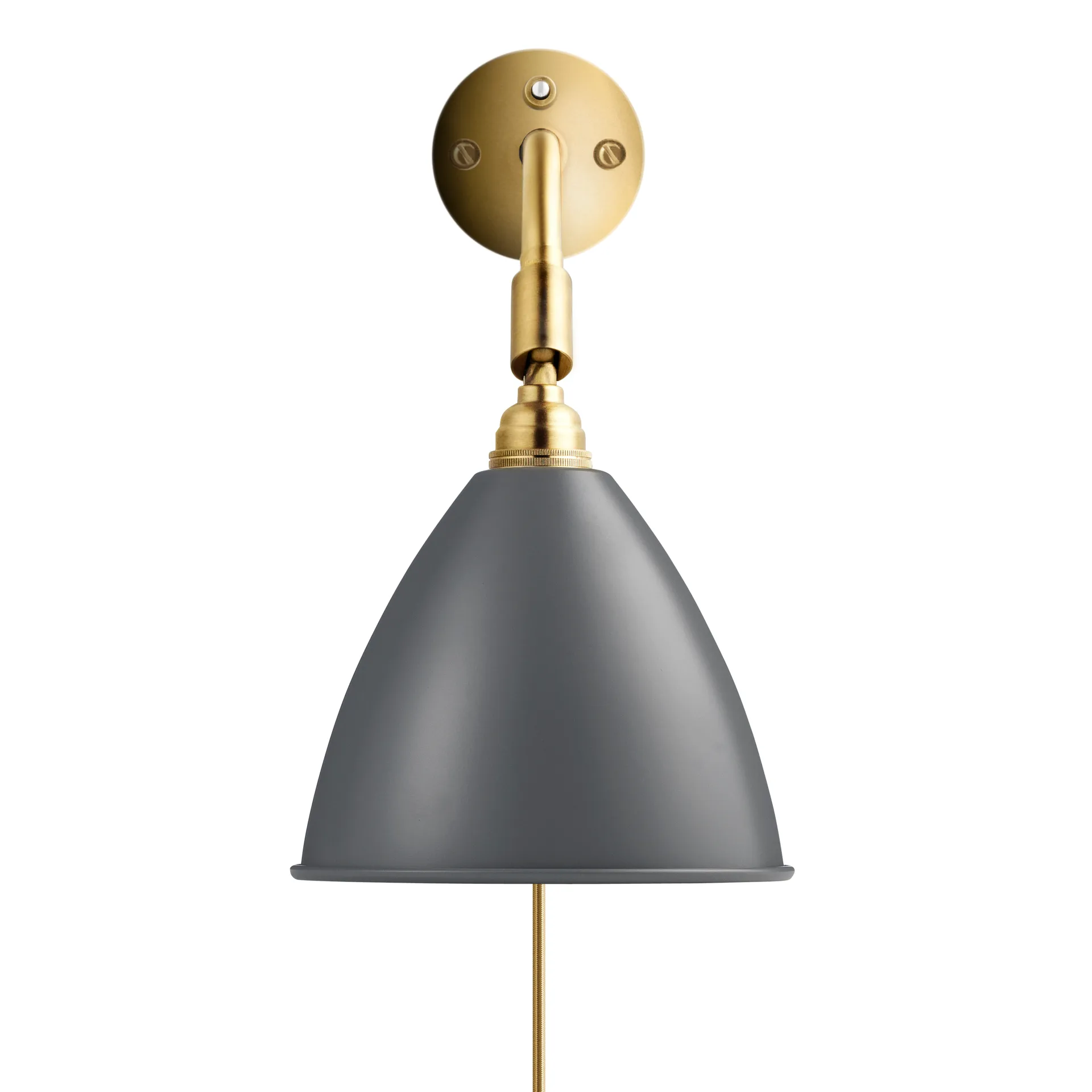 Bestlite BL7 vägglampa, grå-mässing GUBI