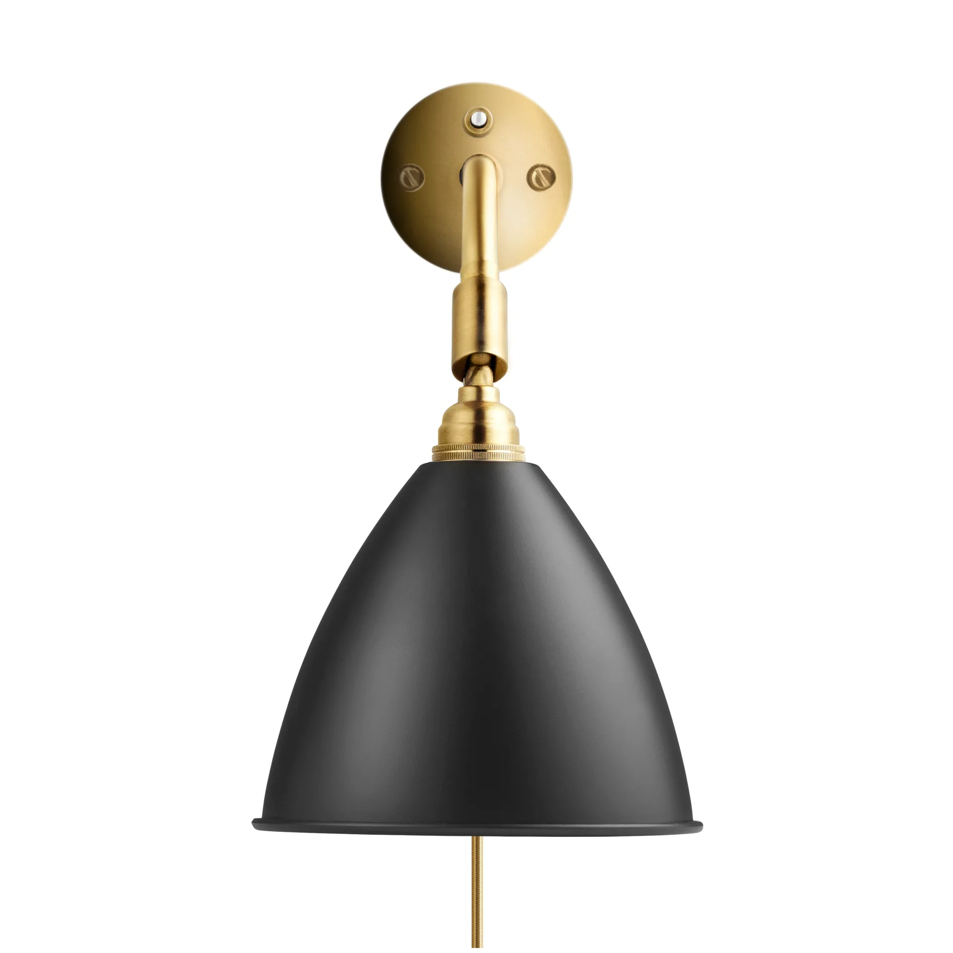 Bestlite BL7 vägglampa, kolsvart-mässing GUBI