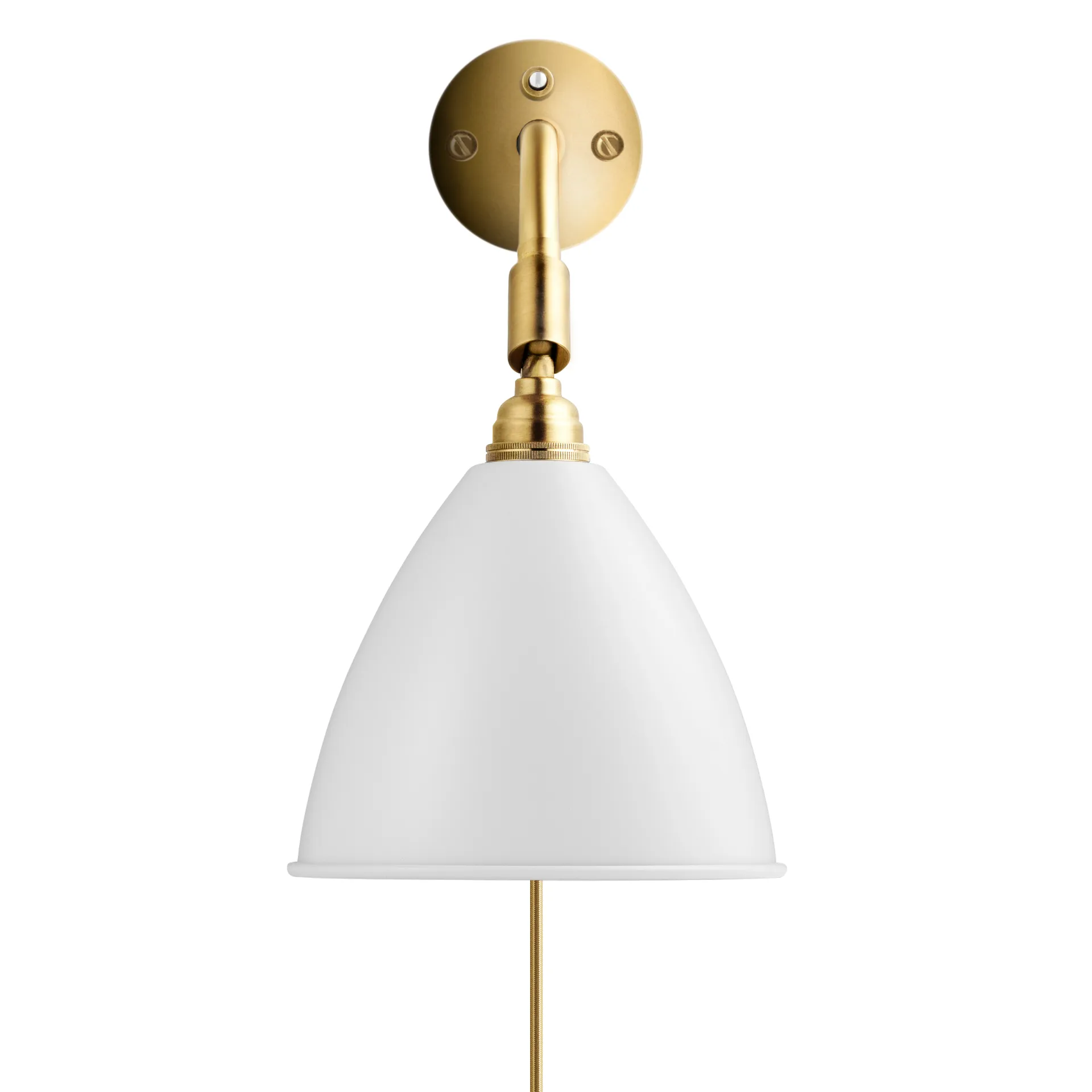 Bestlite BL7 vägglampa, matt vit-mässing GUBI