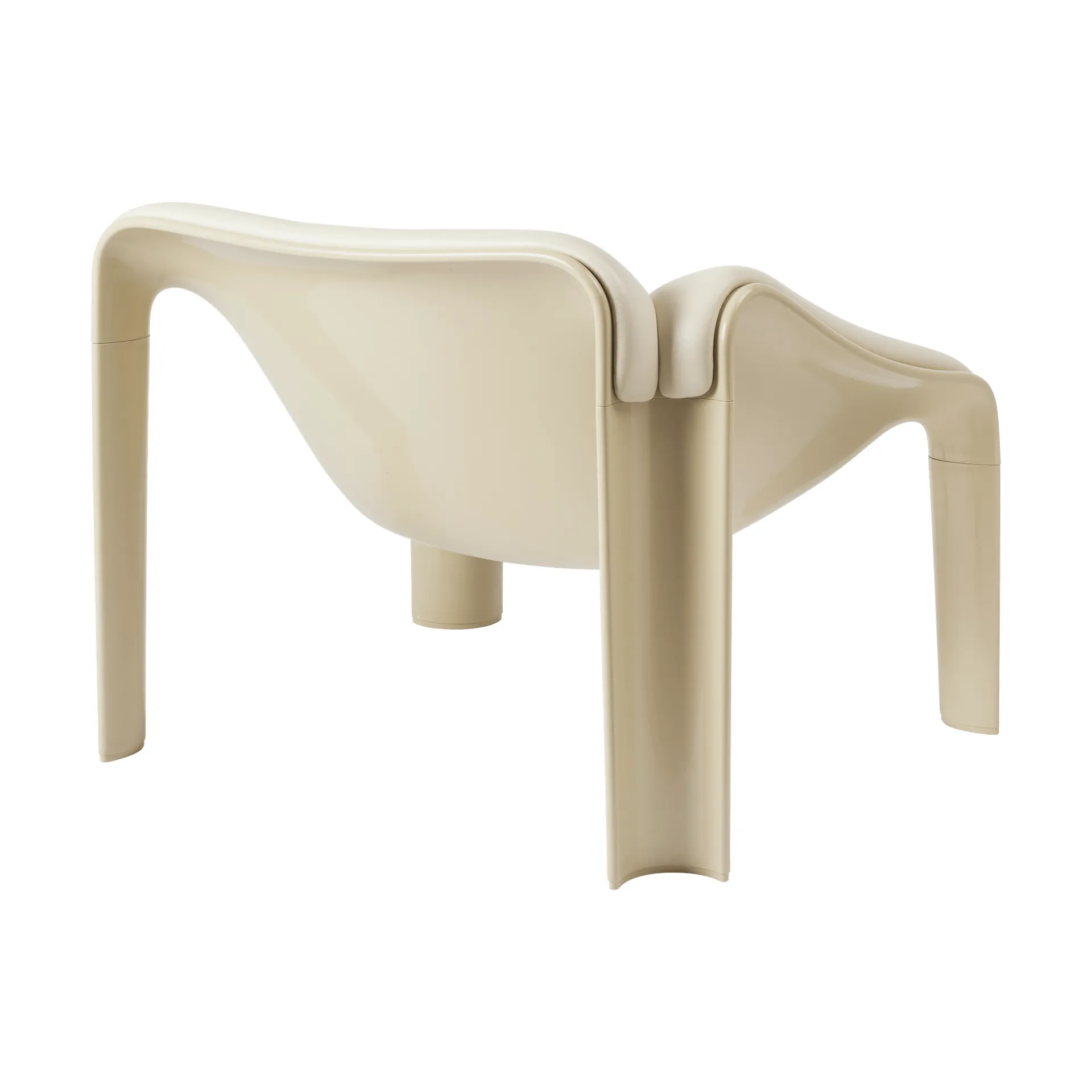 F300 loungestol, Pastel green-Smooth läder Cream GUBI