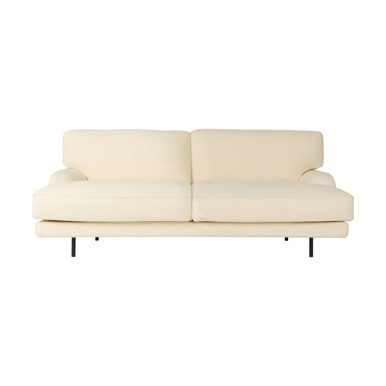 Flaneur soffa 2-sits, Bouclé-matt svart GUBI