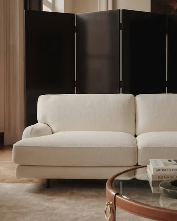 Flaneur soffa 2-sits - Bouclé-matt svart - GUBI