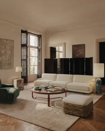 Flaneur soffa 3-sits - Asator 0984-matt svart - GUBI