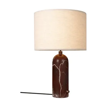 Gravity L bordslampa - Maroon marble-canvas - GUBI