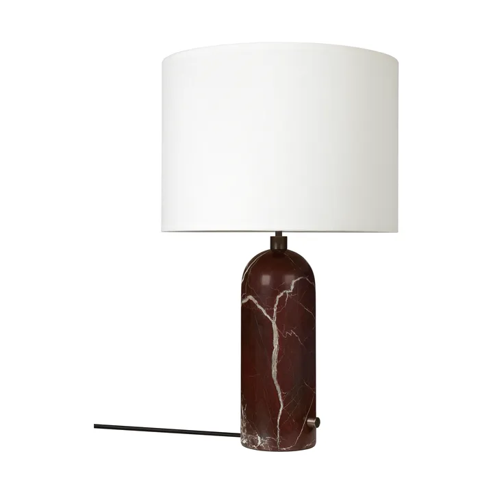 Gravity L bordslampa - Maroon marble-white - GUBI