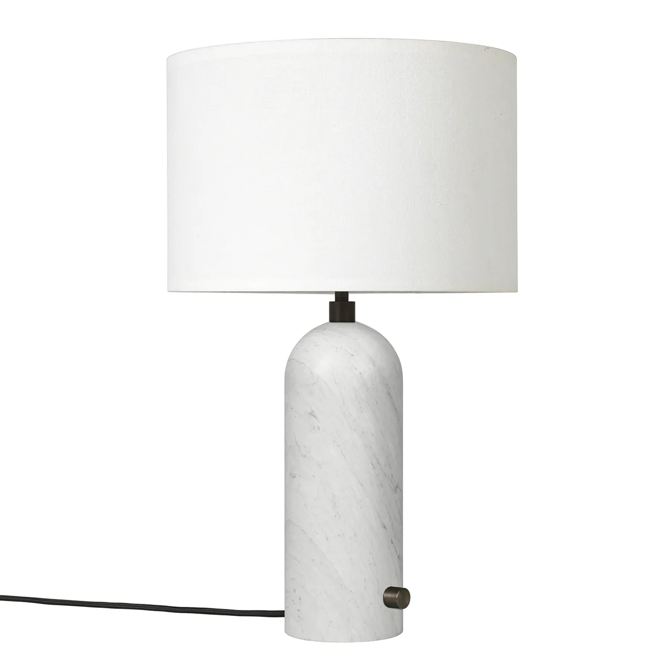 Gravity S bordslampa, Vit marmor-vit GUBI