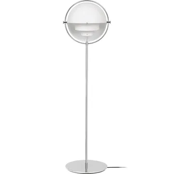 Multi-Lite golvlampa - Krom-vit - GUBI