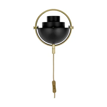 Multi-Lite vägglampa - Svart-mässing - GUBI