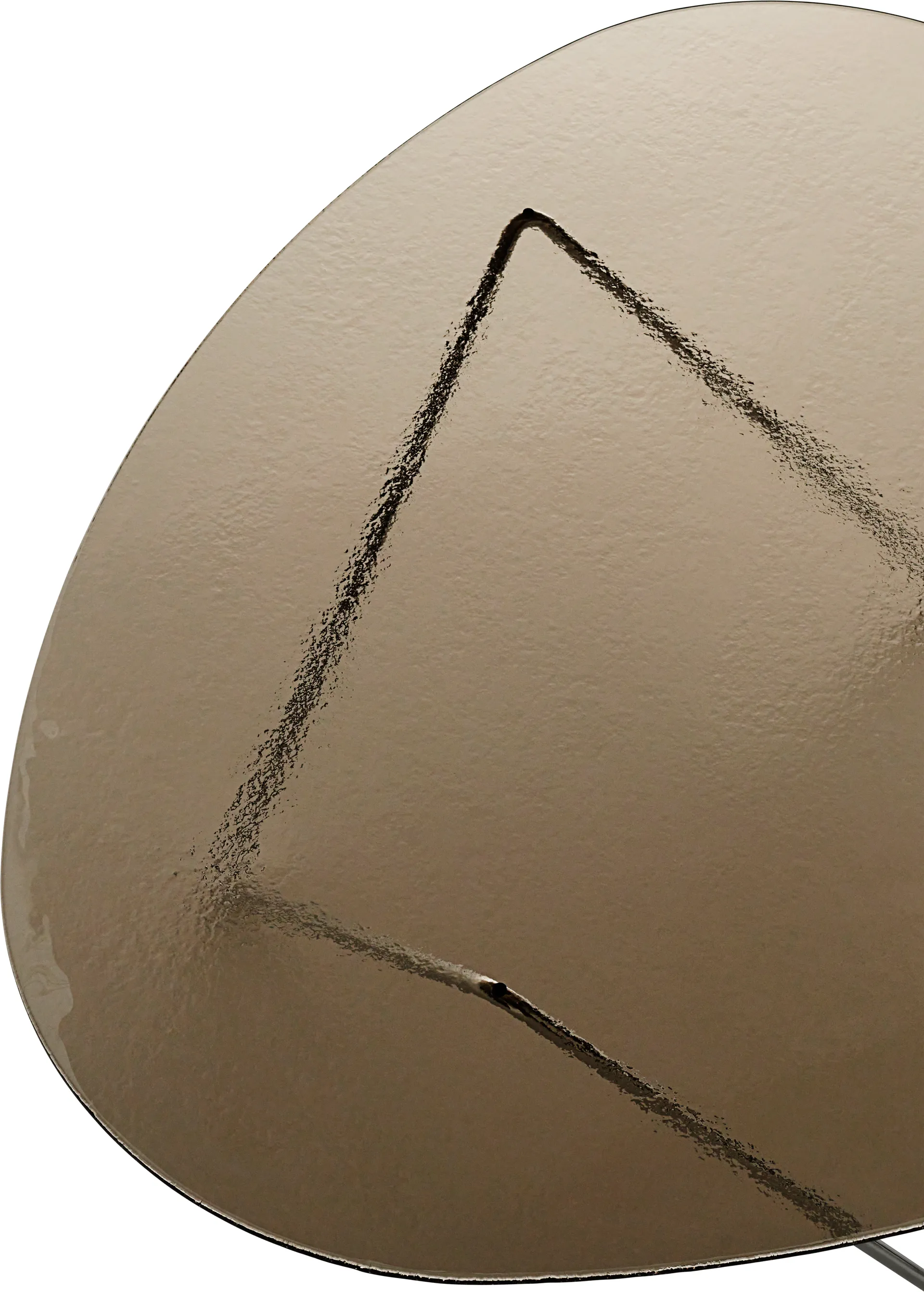Pedrera soffbord, Krom-strukturglas brons GUBI