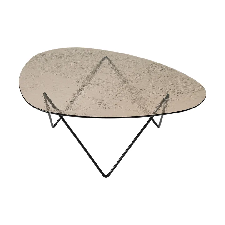 Pedrera soffbord - Svart semimatt-strukturglas brons - GUBI