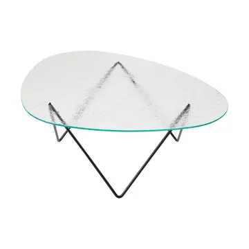 Pedrera soffbord - Svart semimatt-strukturglas transparent - GUBI