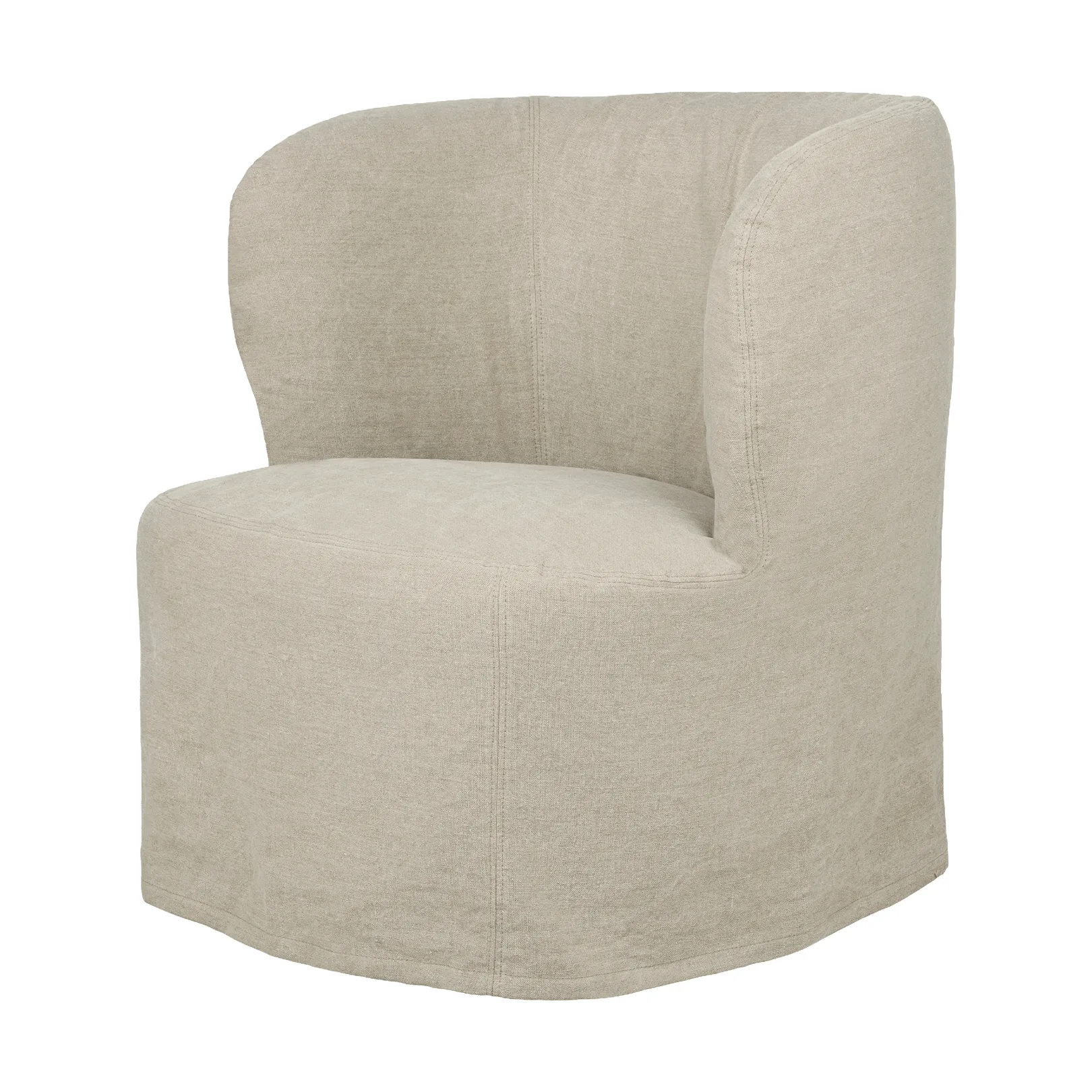 Stay Slipcover loungestol, Linen Natural 0023, small GUBI
