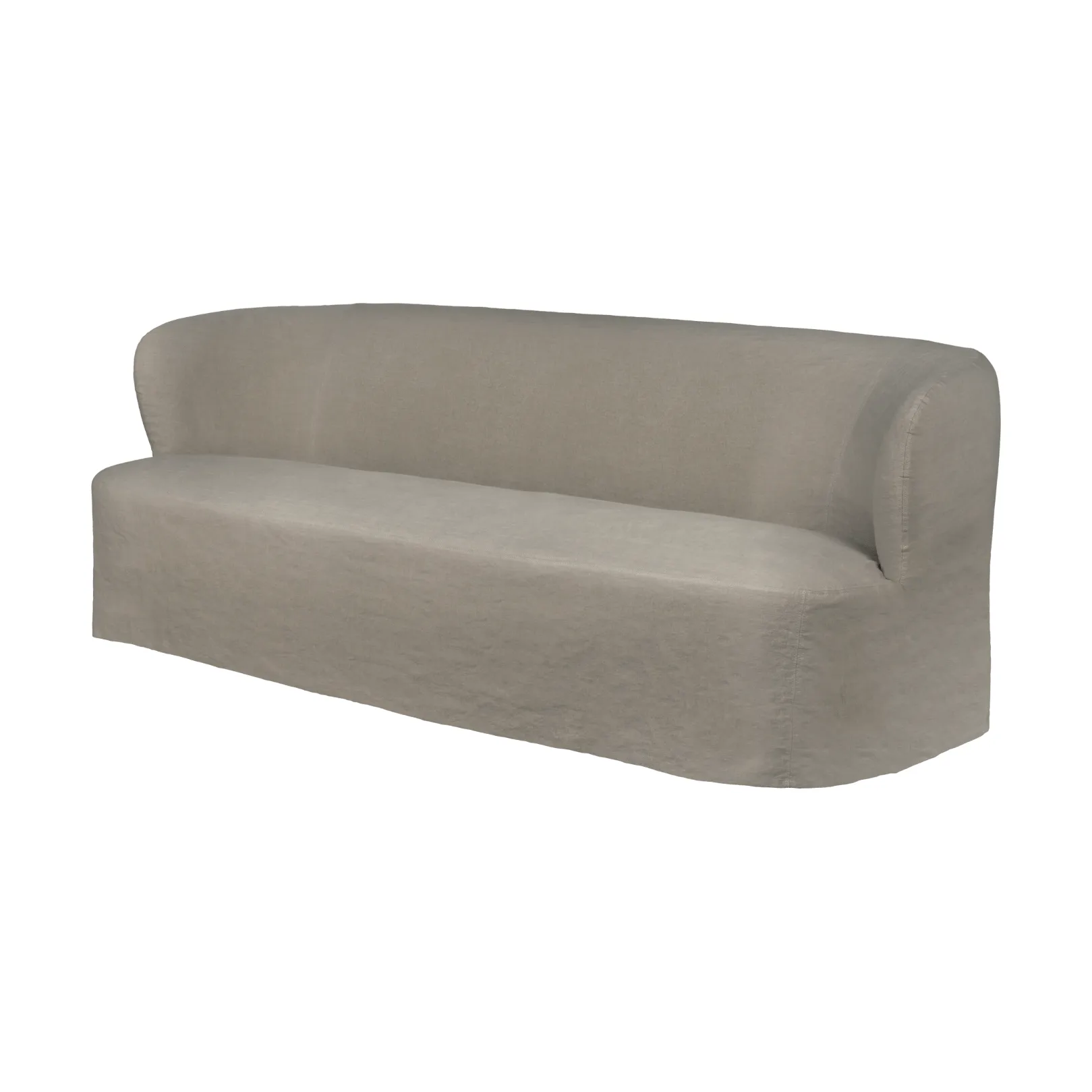 Stay Slipcover soffa, Linen Flax 0024, 220x95 cm, 3-sits GUBI