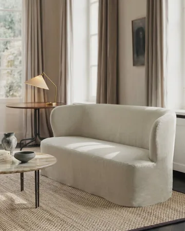 Stay Slipcover soffa - Linen Flax 0024, 220x95 cm, 3-sits - GUBI
