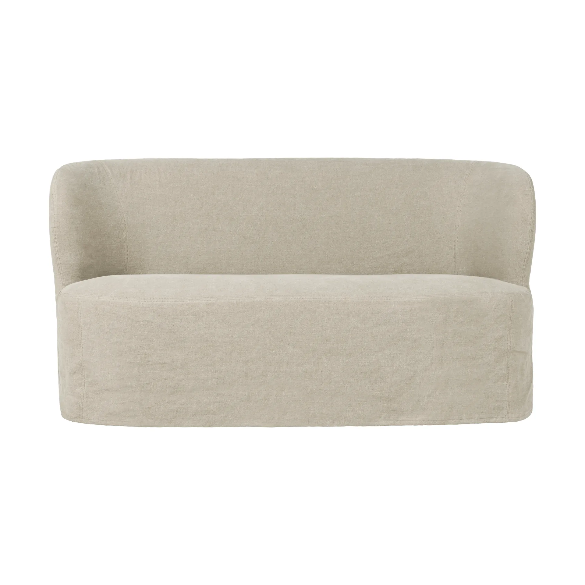Stay Slipcover soffa, Linen Natural 0023, 150x70 cm, 2-sits GUBI