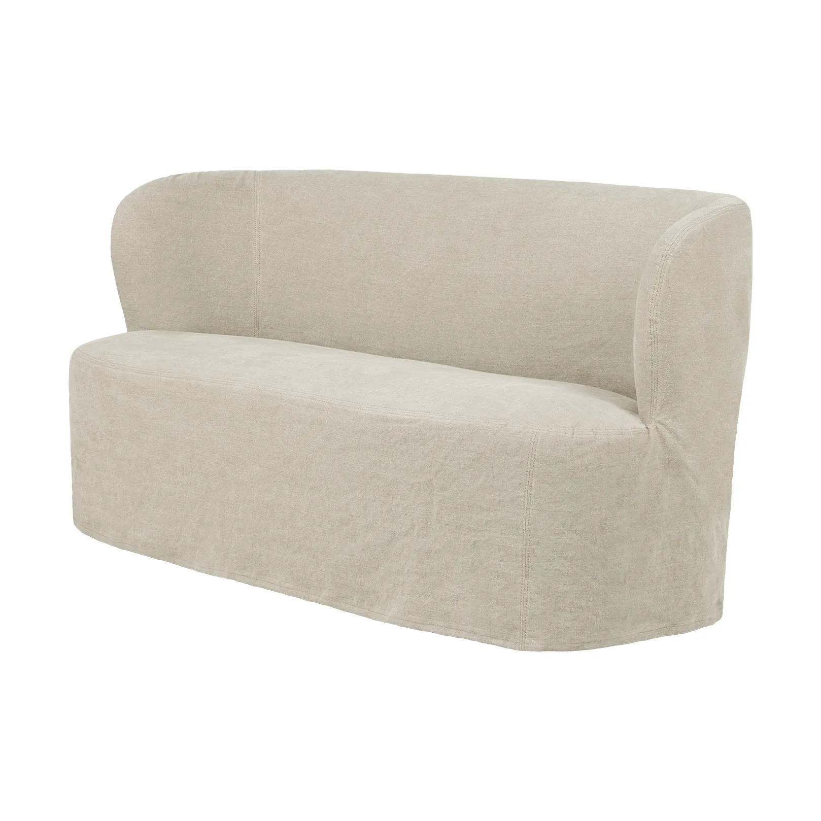 Stay Slipcover soffa, Linen Natural 0023, 150x70 cm, 2-sits GUBI