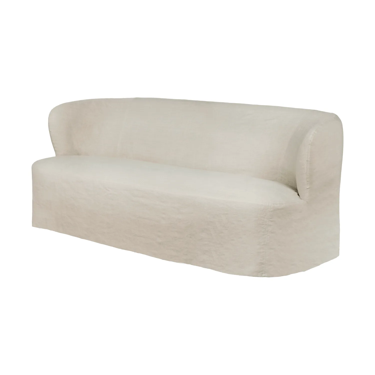 Stay Slipcover soffa, Linen Natural 0023, 190x95 cm, 2,5-sits GUBI