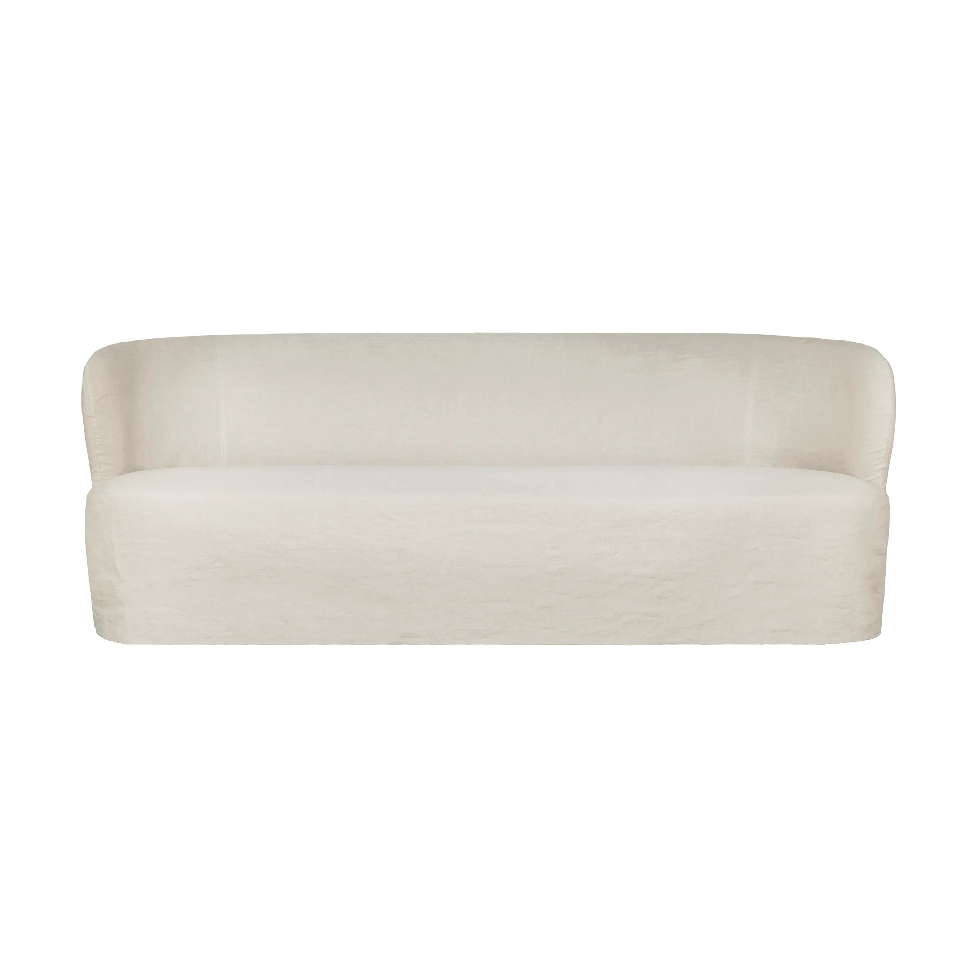 Stay Slipcover soffa, Linen Natural 0023, 220x95 cm, 3-sits GUBI