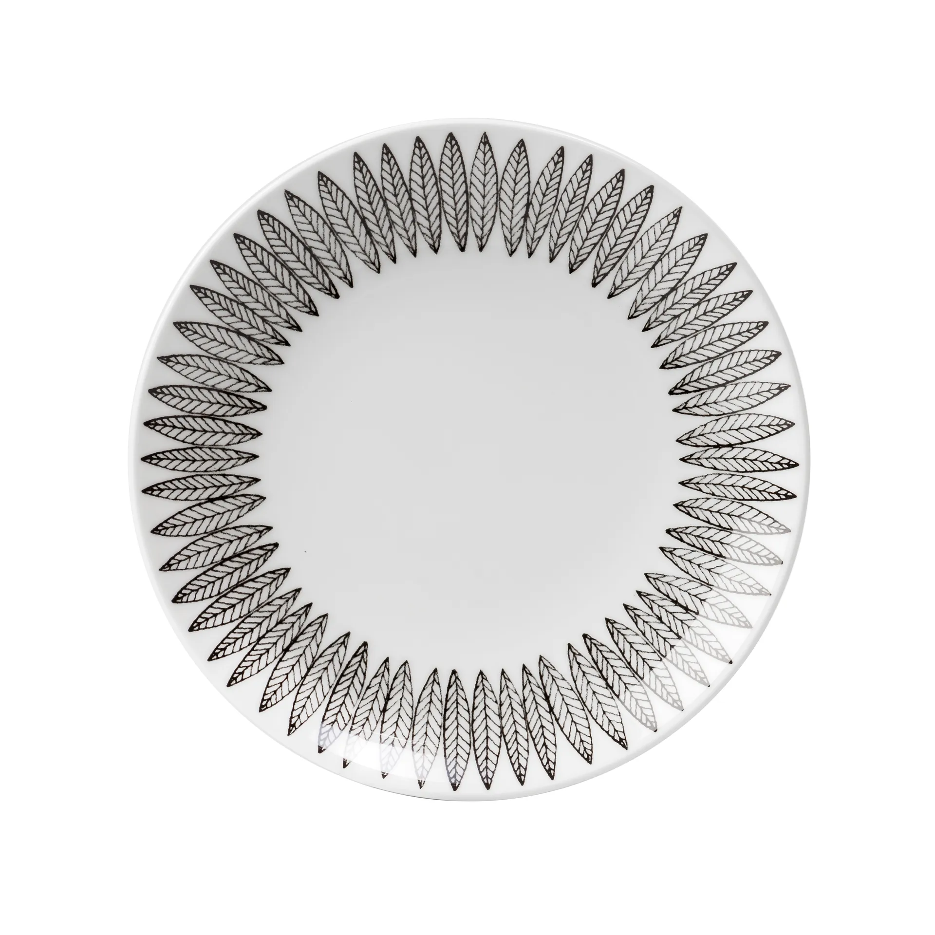 Svart Salix tallrik, Ø 18 cm Gustafsbergs Porslinsfabrik
