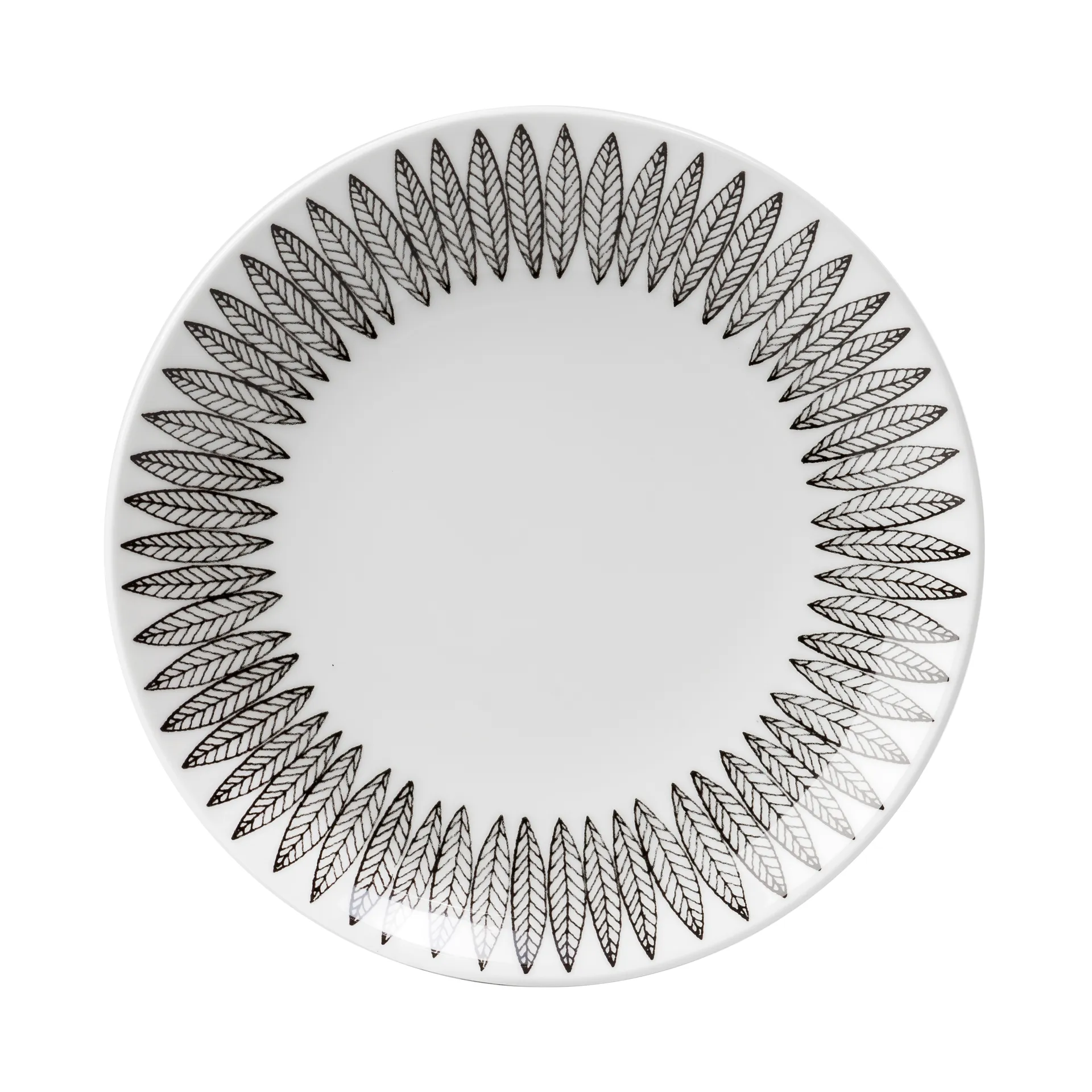 Svart Salix tallrik, Ø 22 cm Gustafsbergs Porslinsfabrik