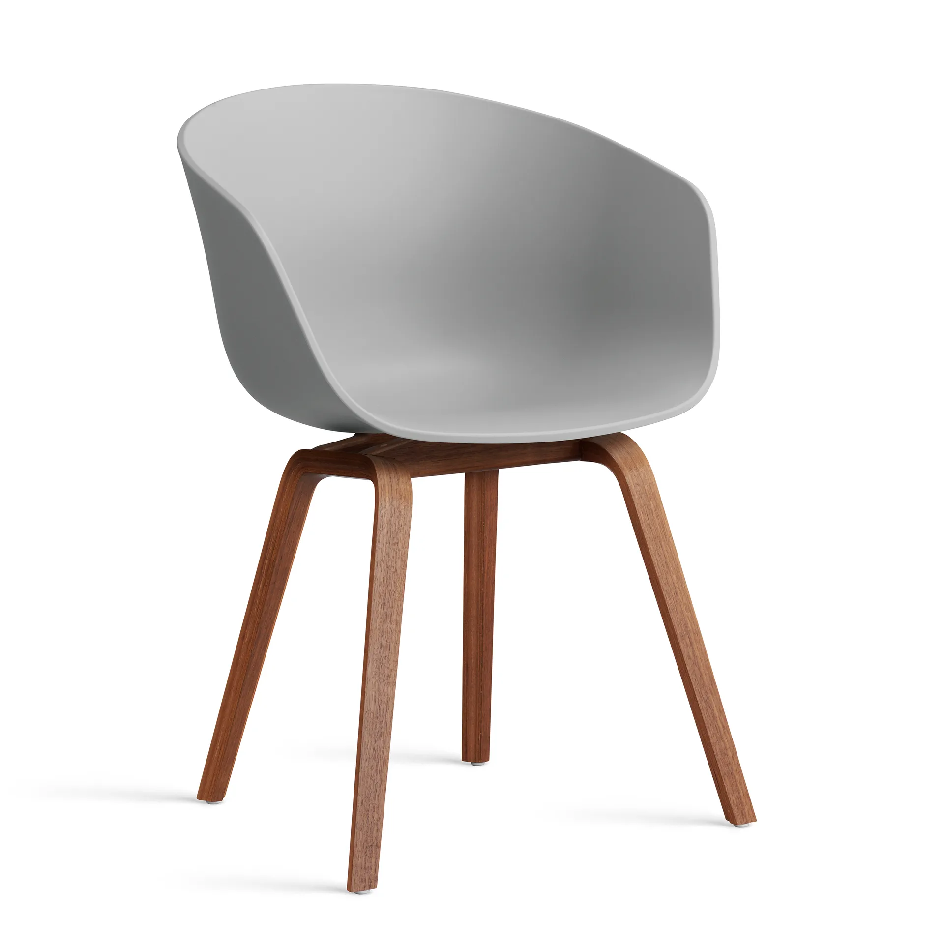 About a Chair 22 2.0 stol, Concrete grey-lackerat valnötsstativ HAY