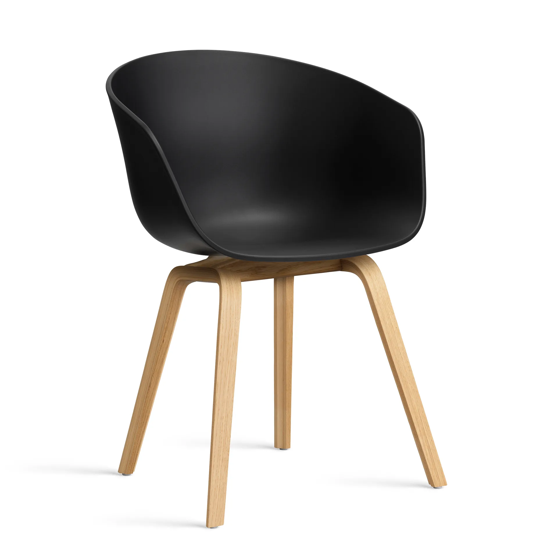 About a Chair 22 2.0 stol, Svart-lackerat ekstativ HAY