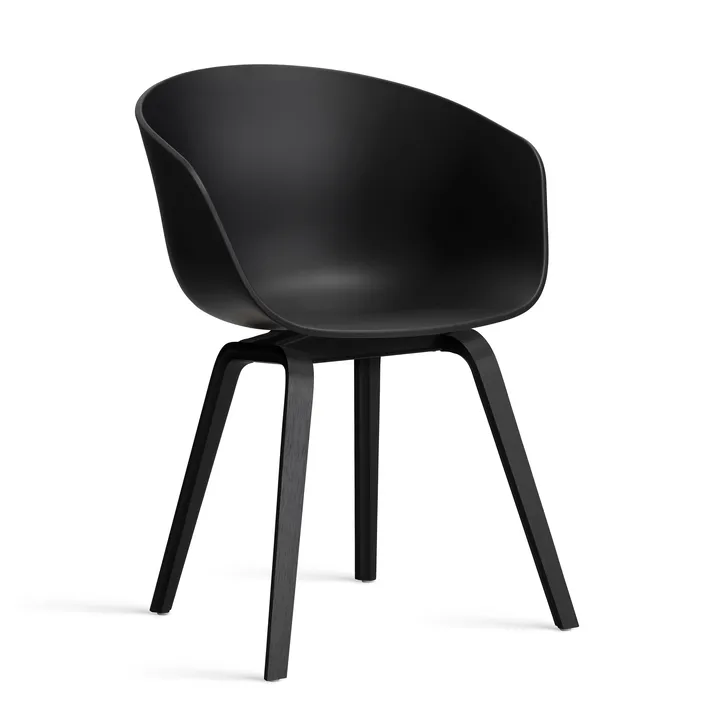 About a Chair 22 2.0 stol - Svart-svart ekstativ - HAY