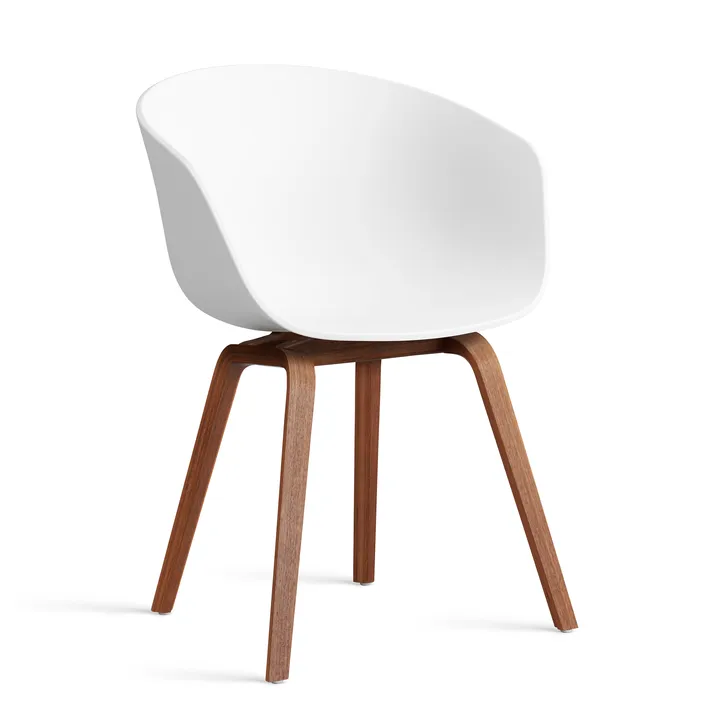 About a Chair 22 2.0 stol - Vit-lackerat valnötsstativ - HAY