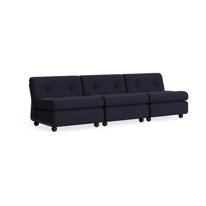 Amanta soffmodul - Anthracite-turf blue red mélange, 3-sits - HAY