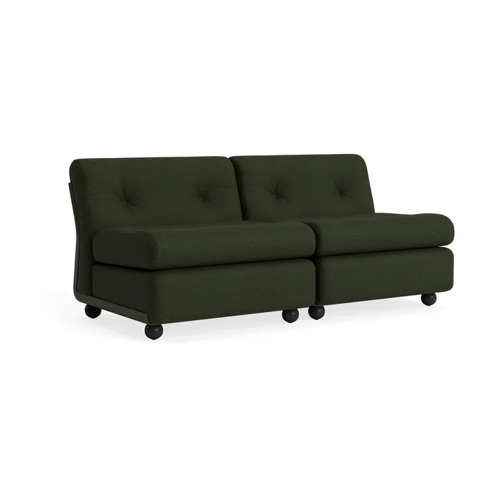 Amanta soffmodul - Bottle green-maglia dark green, 2-sits - HAY