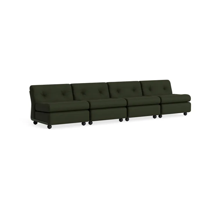 Amanta soffmodul - Bottle green-maglia dark green, 4-sits - HAY