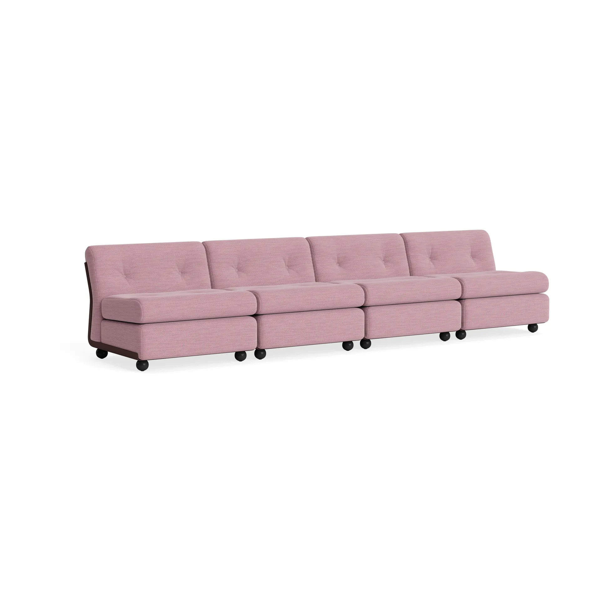 Amanta soffmodul, Burgundy red-yuma 1851, 4-sits HAY