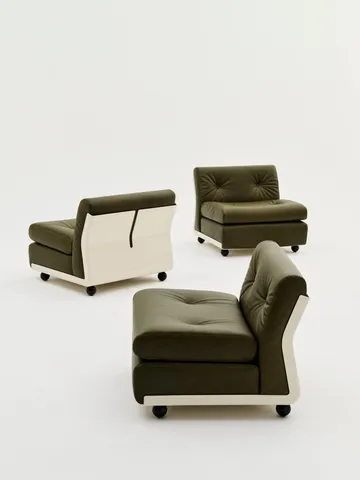 Amanta soffmodul - Cream beige-sense forest, 1-sits/fåtölj - HAY