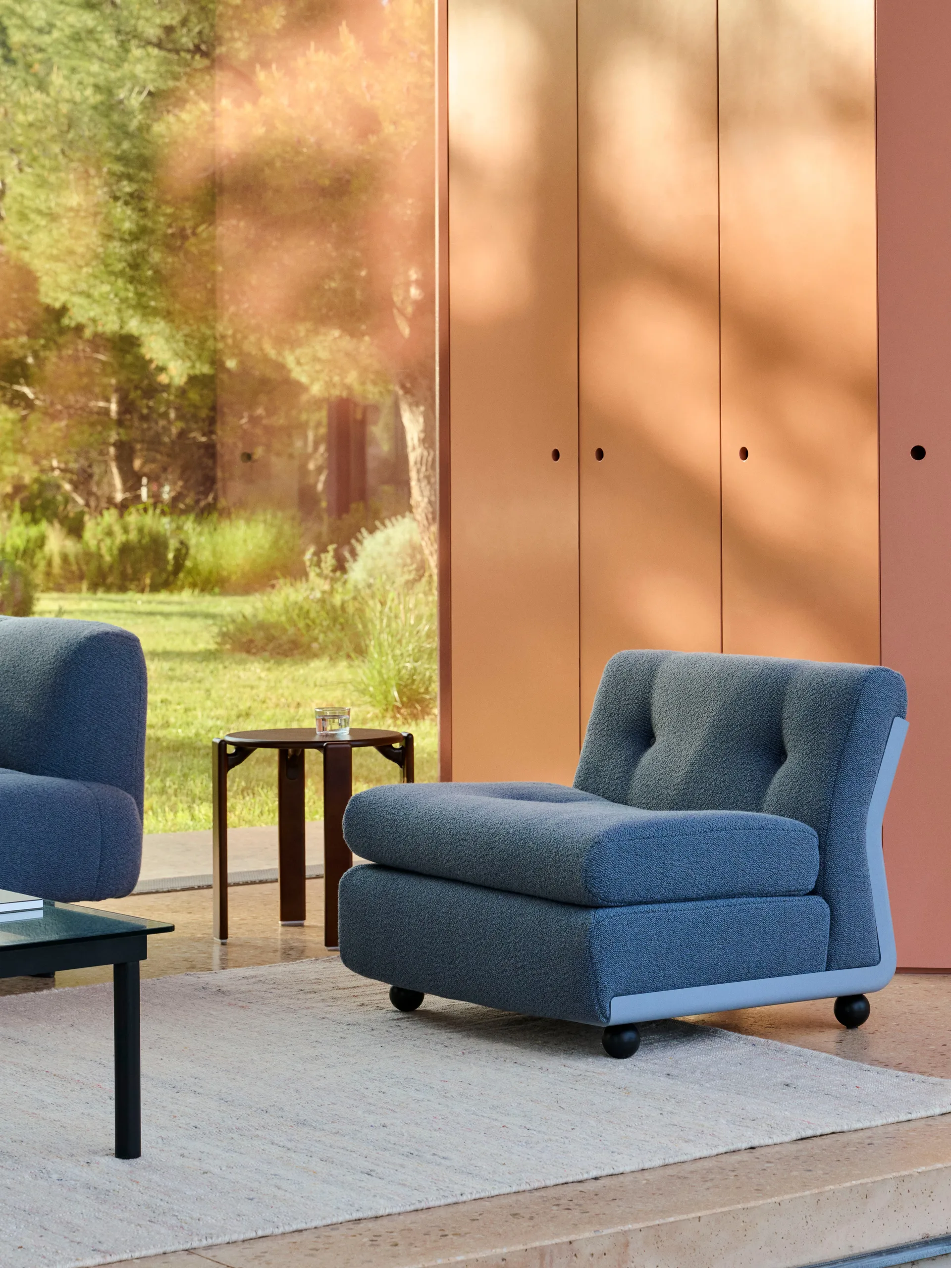 Amanta soffmodul, Frost blue-turf blue, 1-sits/fåtölj HAY