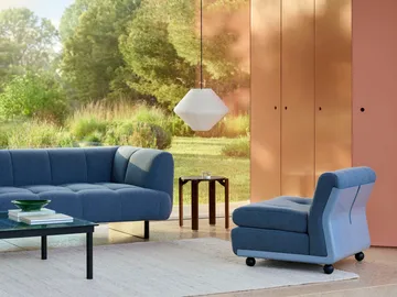 Amanta soffmodul - Frost blue-turf blue, 1-sits/fåtölj - HAY