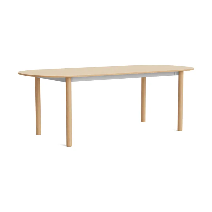 Annex Oblong matbord - Oxiderad aluminium-lackerad ek, 220x95 cm - HAY